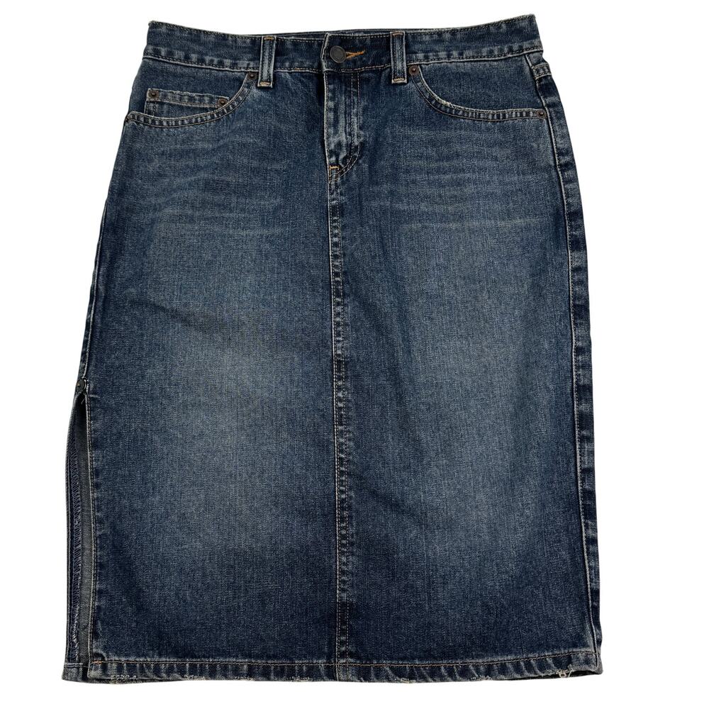 American Eagle Vintage Y2K Boho Western Denim Pencil Skirt Women's Size 2